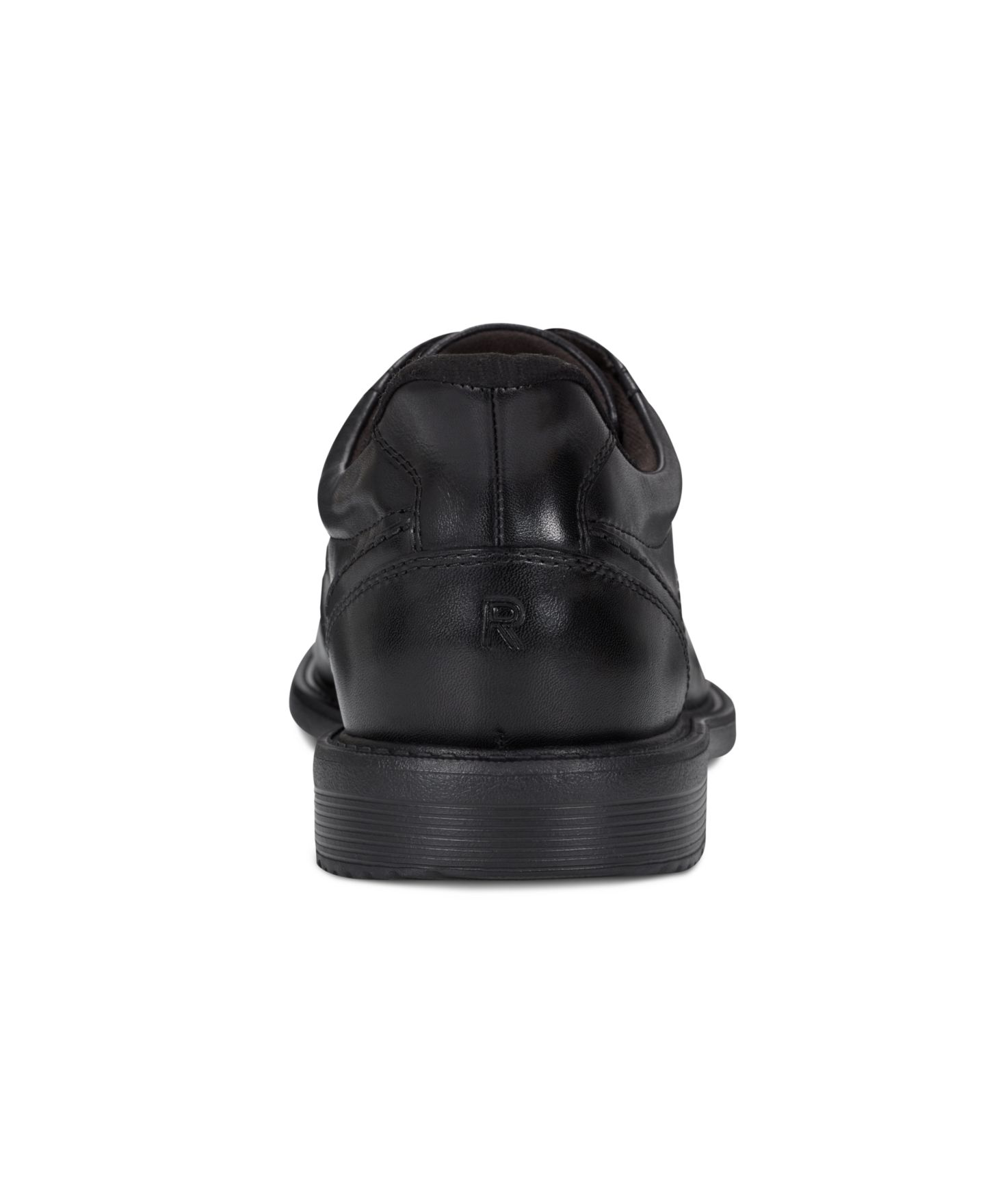 Мужские туфли Rockport Seaver Step Activated Dress Slip-On Oxfords, цвет: Чёрный кожаный — фото 5