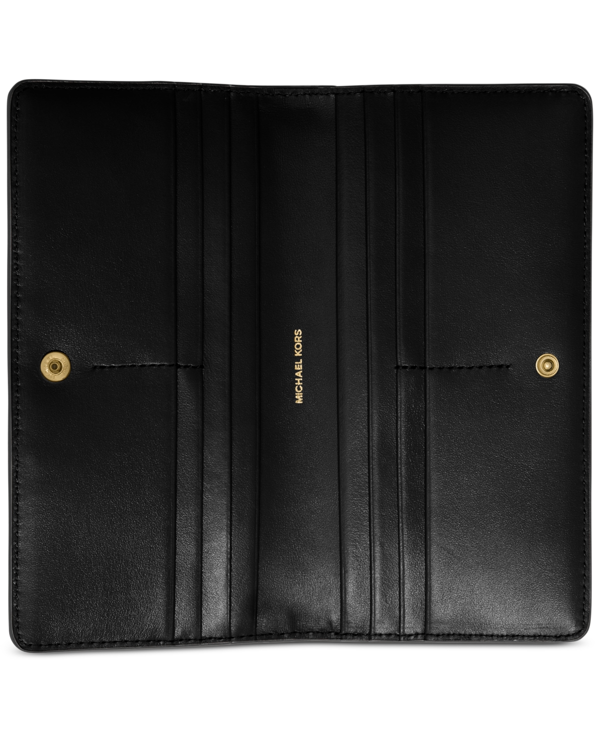 Michael Kors Michael  Jet Set Large Flat Wallet In Black