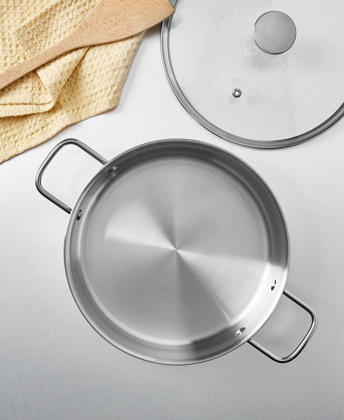 Arch Studio Stainless Steel 3-qt. Everyday Pan And Lid In Silver