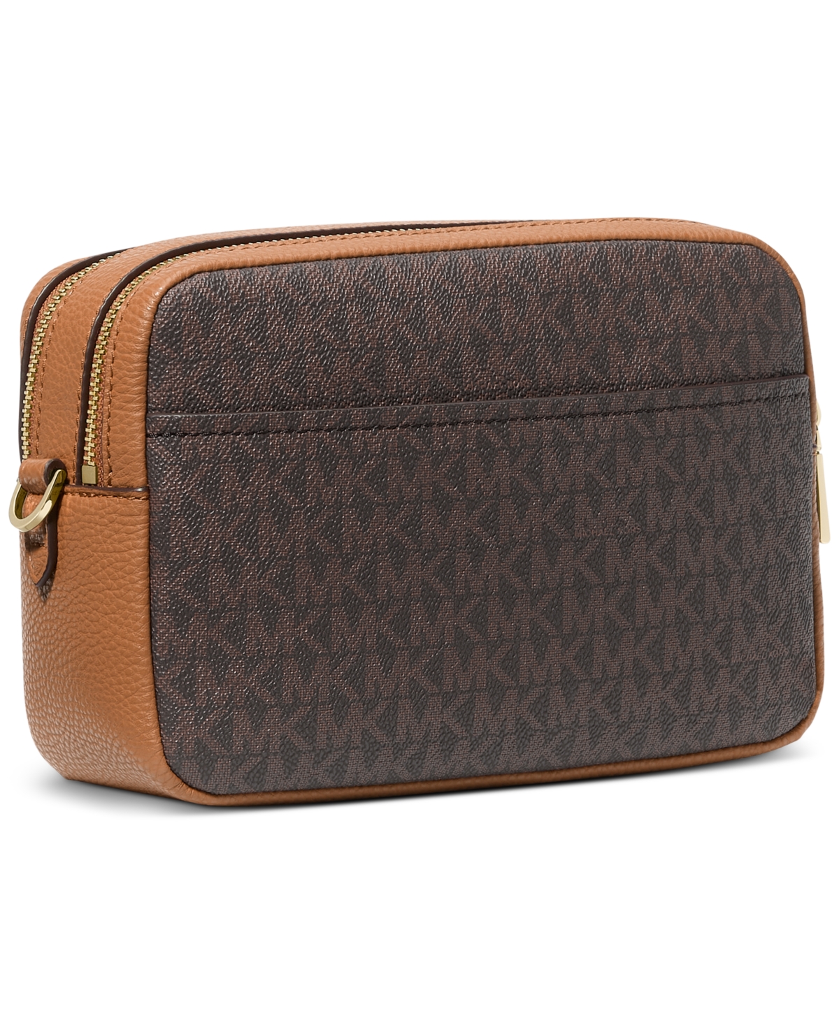 Michael Kors Michael  Bryant Mini Double Zip Chain Camera Crossbody In Brown,acorn