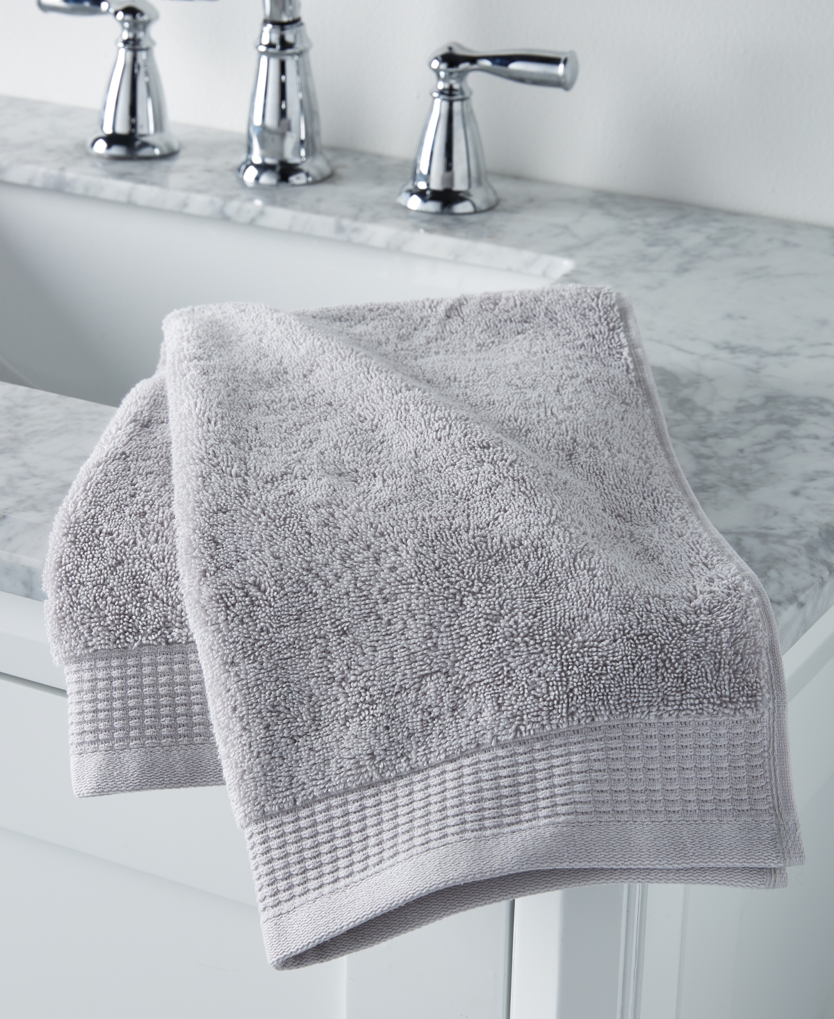 Charter Club Signature Hand Towel, 16" X 30", Exclusively At Macy's In Silver