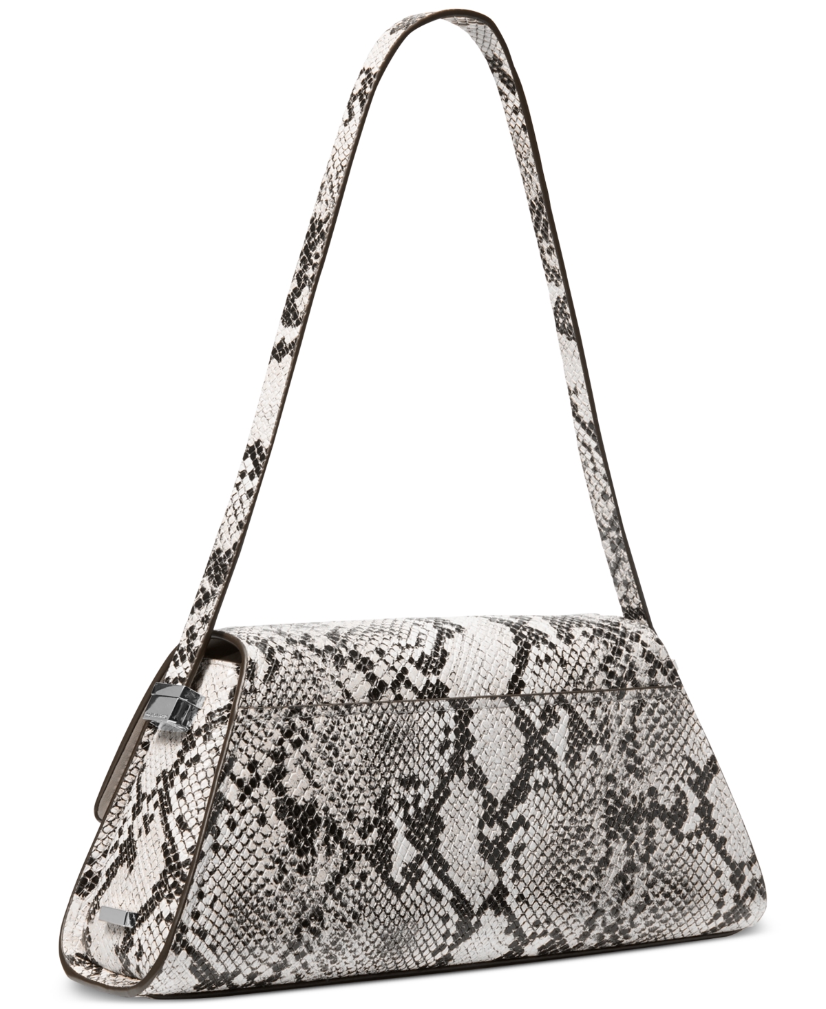 Michael Kors Michael  Ludlow Small Leather Convertible Shoulder Bag In Aluminum