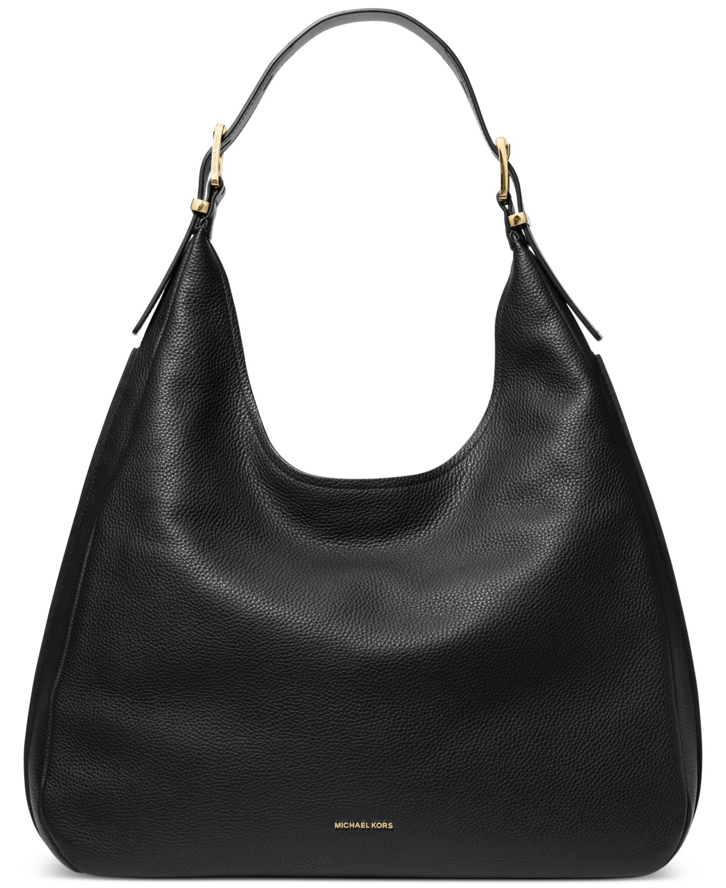 Женская сумка Michael Kors Nolita Large Leather Hobo Shoulder, цвет: Чёрный — фото 1
