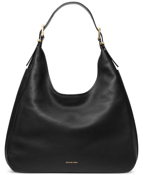 Женская сумка Michael Kors Nolita Large Leather Hobo Shoulder, цвет: Чёрный