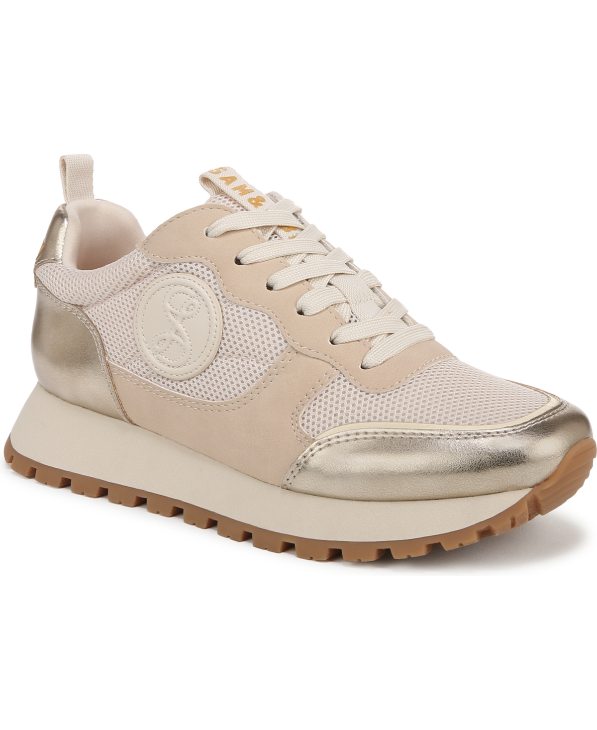 Sam & Libby Women's Randal Lace Up Jogger Sneakers In Soft Gold