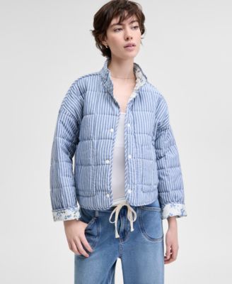 Women's Quilted Reversible Relaxed-Fit Jacket, Exclusively at Macy's
