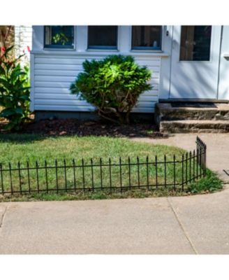 Outdoor Lawn and Garden Metal Roman Style Decorative Border Fence Panel Set