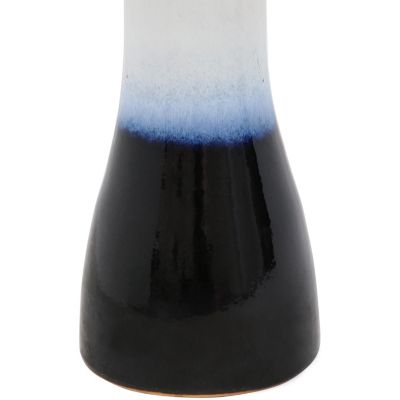 21" H Ceramic Bird Bath for Outside - Hand-Painted Outdoor Bird Bath Bowl, UV/Frost-Resistant Finish - Twilight - Classic Pedestal