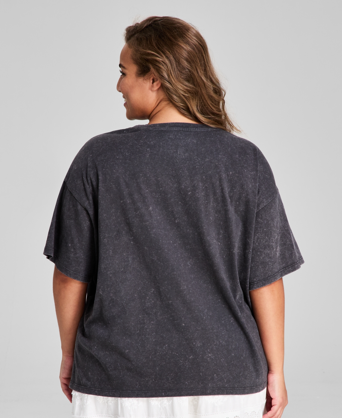 And Now This Plus Size The Beatles Graphic Band T-shirt In Washed Grey