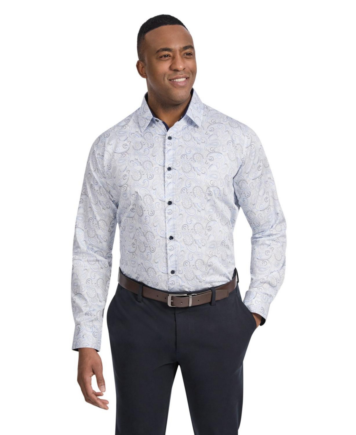 Men's Louis Paisley Shirt - Blue