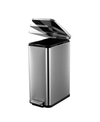 50 L / 13 Gal Hands-Free Stainless Steel Commercial/Kitchen Step Trash Can