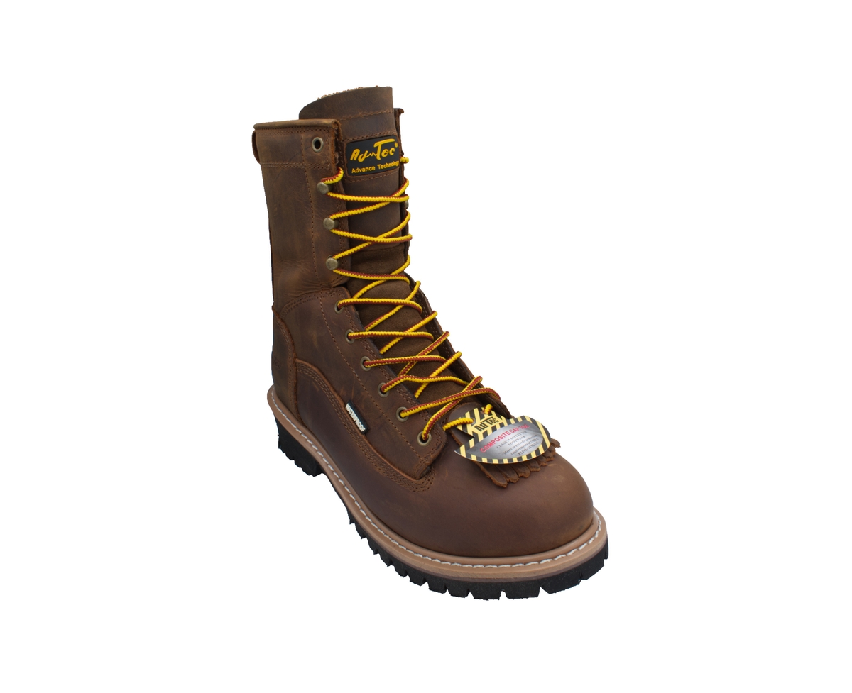 Men's 8" Composite Toe Waterproof Logger - Crazy horse
