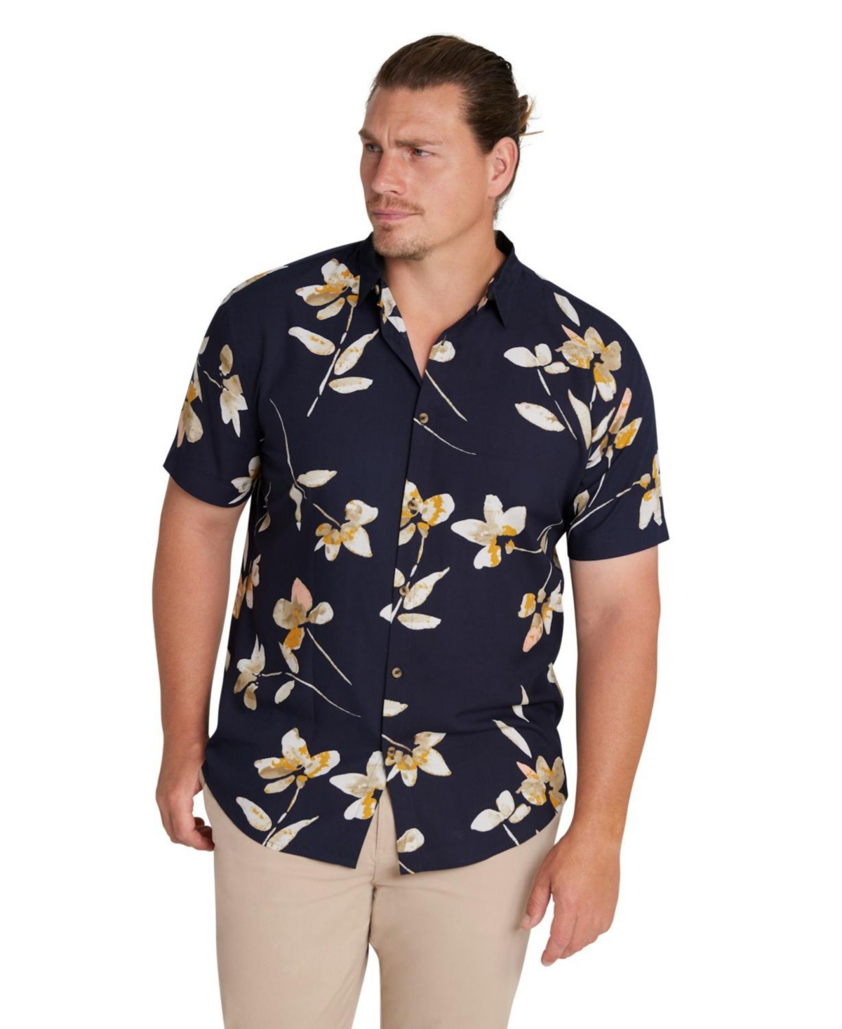 Men's Rhodes Floral Print Shirt - Navy