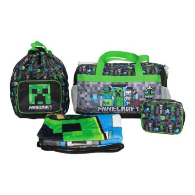 Creeper 4-Piece Travel Set - Duffel Bag, Drawstring Backpack, Throw Blanket & Toiletry Bag