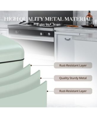 8 Gallon (30L) Step Trash Can, Stainless Steel Bathroom Garbage Can