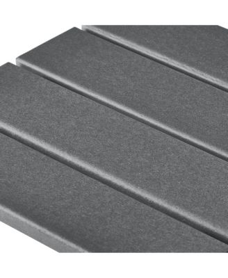 3-Piece Outdoor Patio HDPE Adirondack Chair With Cup Holder and Table Set