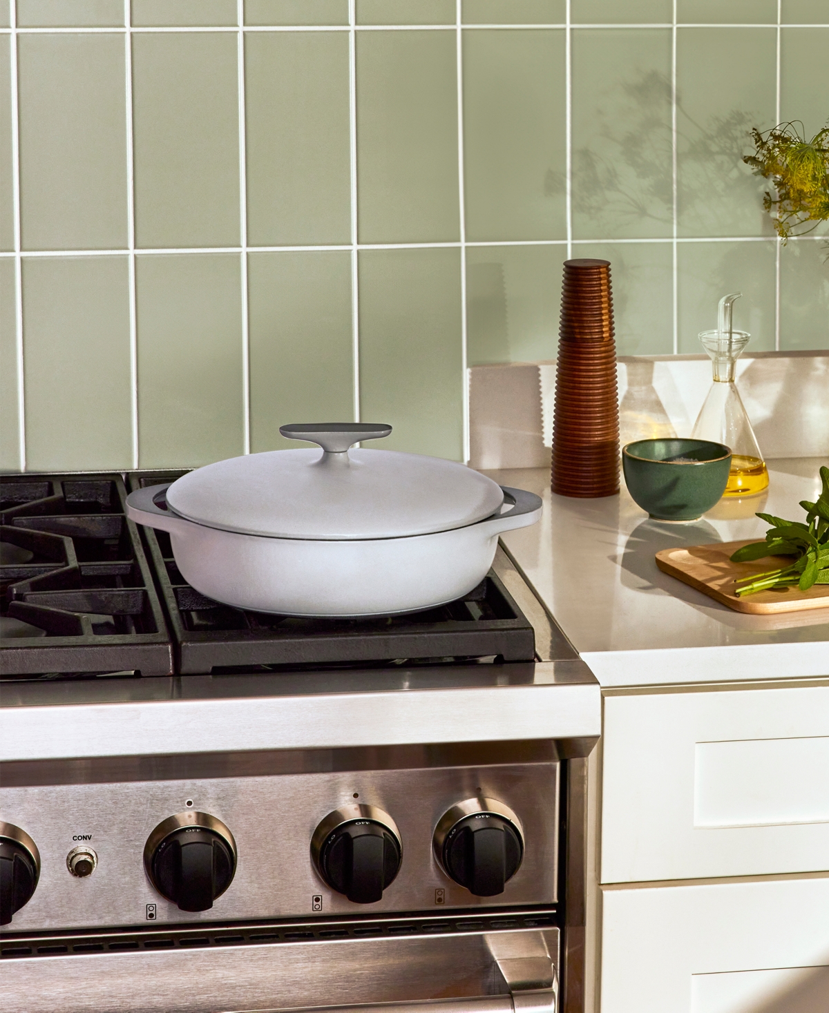 Shop Caraway Cast Iron 3.5-quart Braiser With Domed Lid In Gray