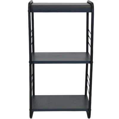 Indoor/Outdoor Iron and Steel Modern Rounded Edge Fire Pit or Fireplace Firewood Log Rack Storage -36" - Black