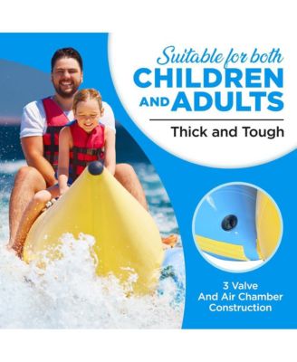2-Person Inflatable Banana Boat, With Foot Pump & Repair Kit