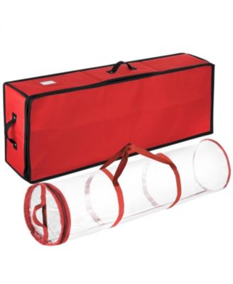 Christmas Wrapping Paper Storage Containers - Gift Wrapping Organizer Storage Fits Up to 22 Rolls of 40" - Gift Wrap Organizer with Interior Pockets, Tear Proof - Gift Wrap Storage - Silver