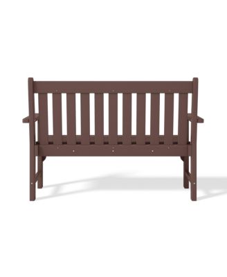 Outdoor 2-Person All-Weather HDPE Front Porch Garden Bench