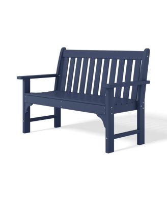 Outdoor 2-Person All-Weather HDPE Front Porch Garden Bench