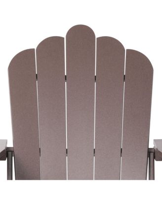 3-Piece Adirondack Chair with Cup Holder and Folding Ottoman and Table Set