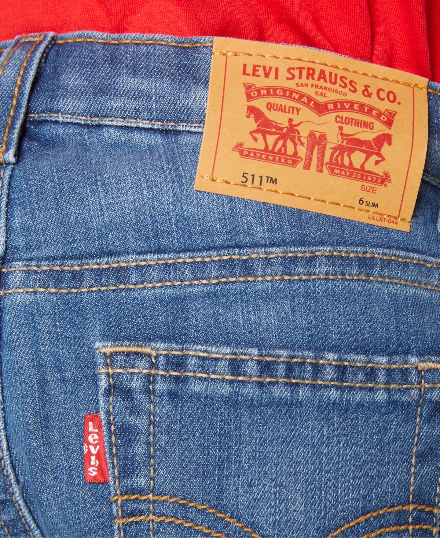 Шорты Levi's Slim Fit Performance для мальчиков-малышей, цвет: Blown Away — фото 5