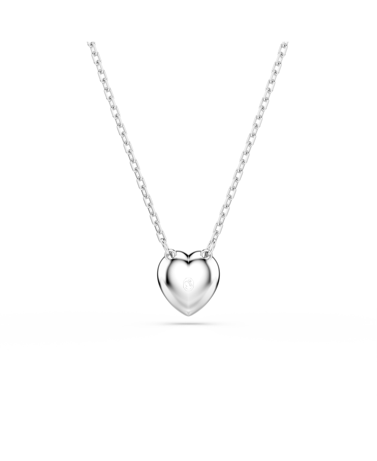 Swarovski Ariana Grande X  Rhodium Plated Heart Mixed Cuts Pendant Necklace In Silver