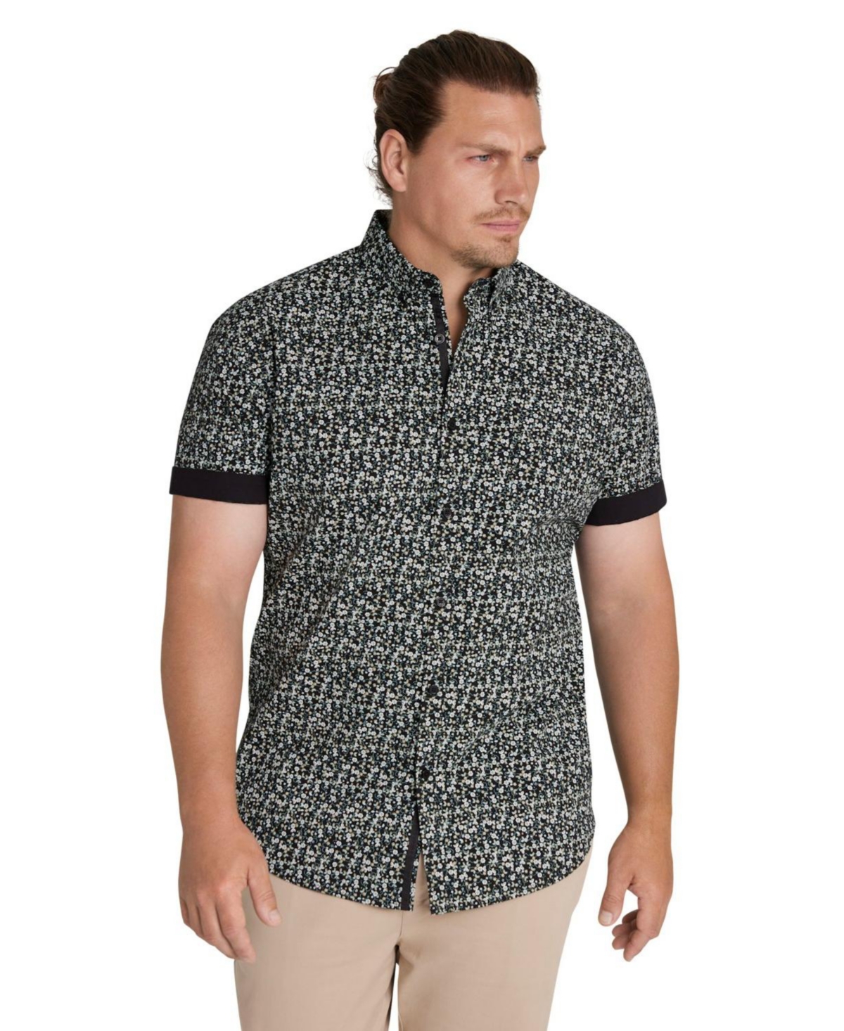 Big & Tall Reginal Stretch Shirt - Black