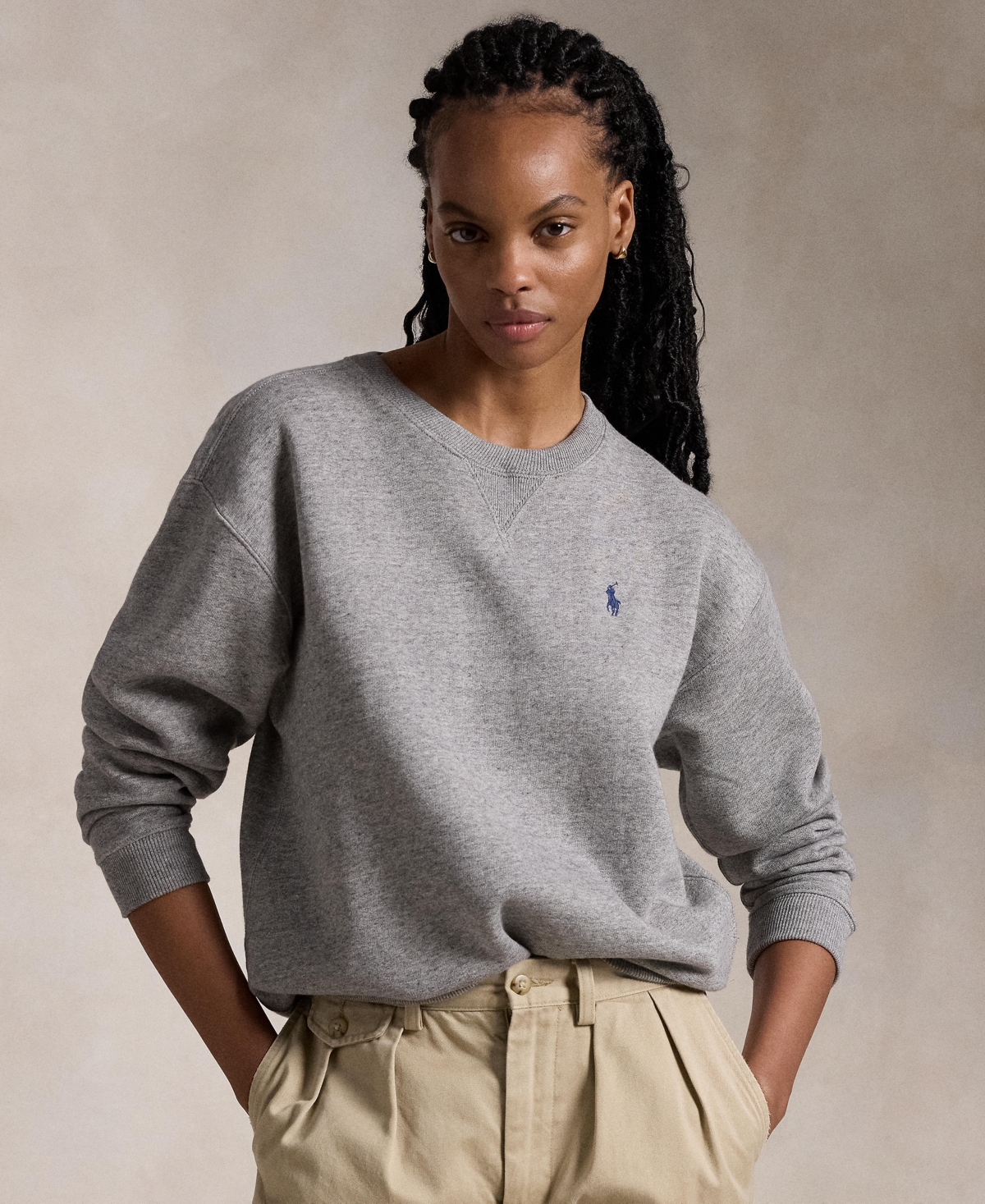 POLO RALPH LAUREN WOMEN'S FLEECE CREWNECK SWEATSHIRT 