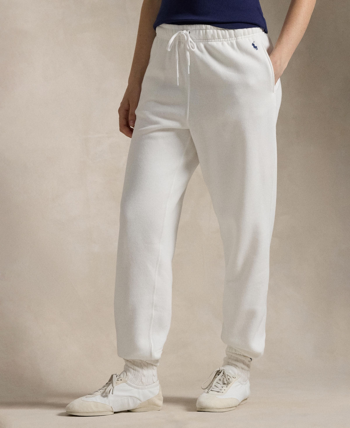 Polo Ralph Lauren Fleece Athletic Pant In White