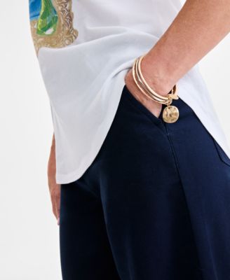 Two-Tone 3-Pc. Set Sculptural Bangle Bracelets, Exclusively at Macy's 