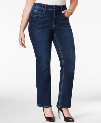Melissa McCarthy Seven7 Trendy Plus Size Livia Blue Wash Bootcut Jeans