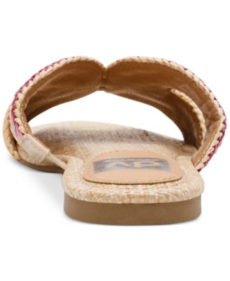 Women's Geeya Raffia Criss Cross Strap Slide Sandals