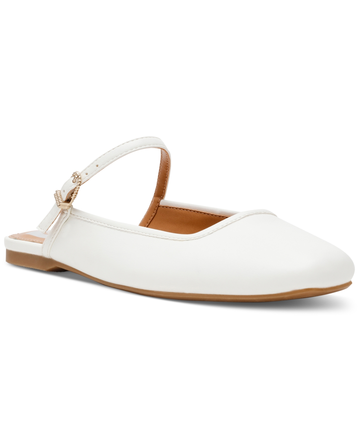 Dv Dolce Vita Women's Montrice Flat Mule Slides In White