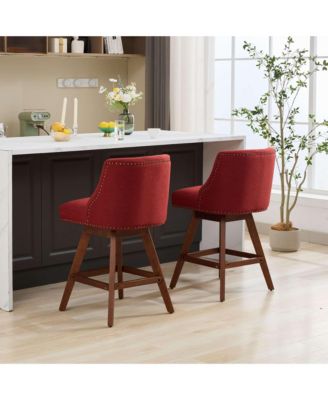 Set of 2 Swivel Counter Height Stools