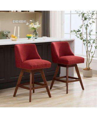 Set of 2 Swivel Counter Height Stools