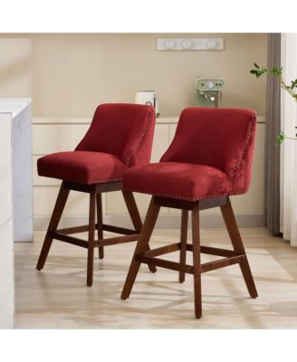 Set of 2 Swivel Counter Height Stools