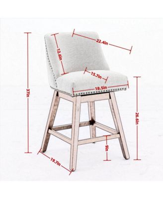 Set of 2 Swivel Counter Height Stools