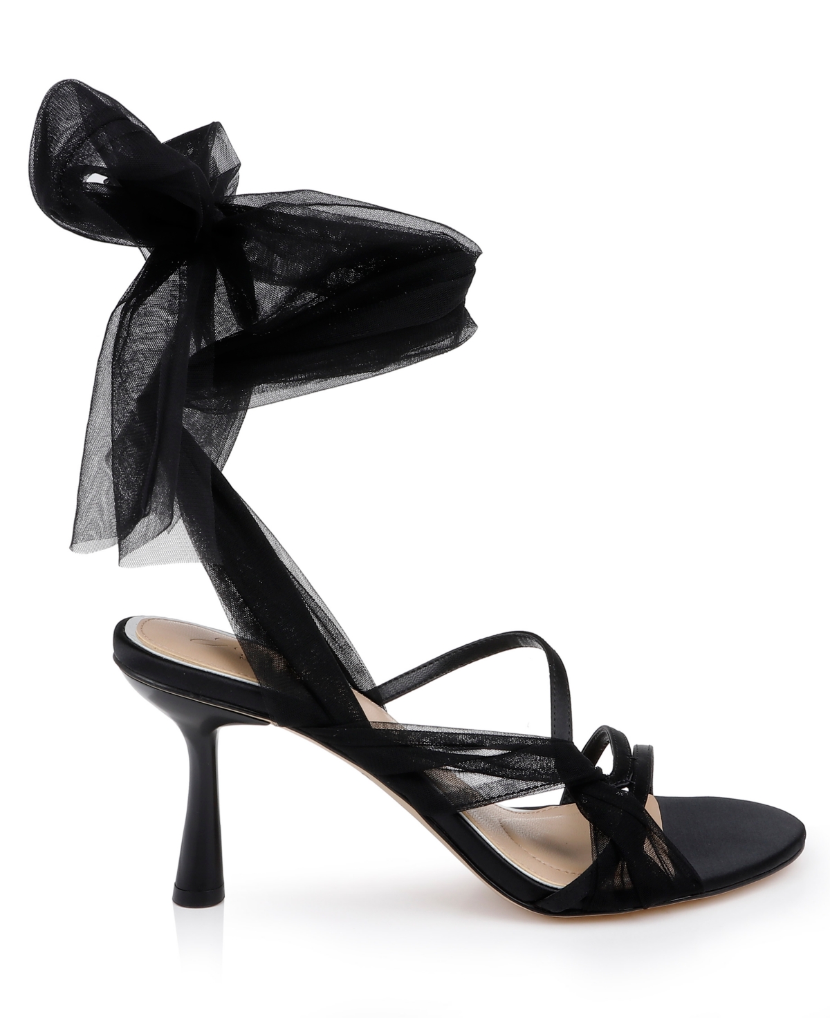 Jewel Badgley Mischka Women's Norris Stiletto Sandals In Black Chiffon
