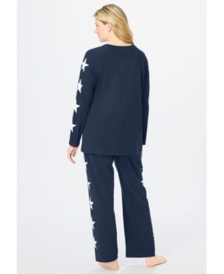 Plus Size Side Print Pajama Set