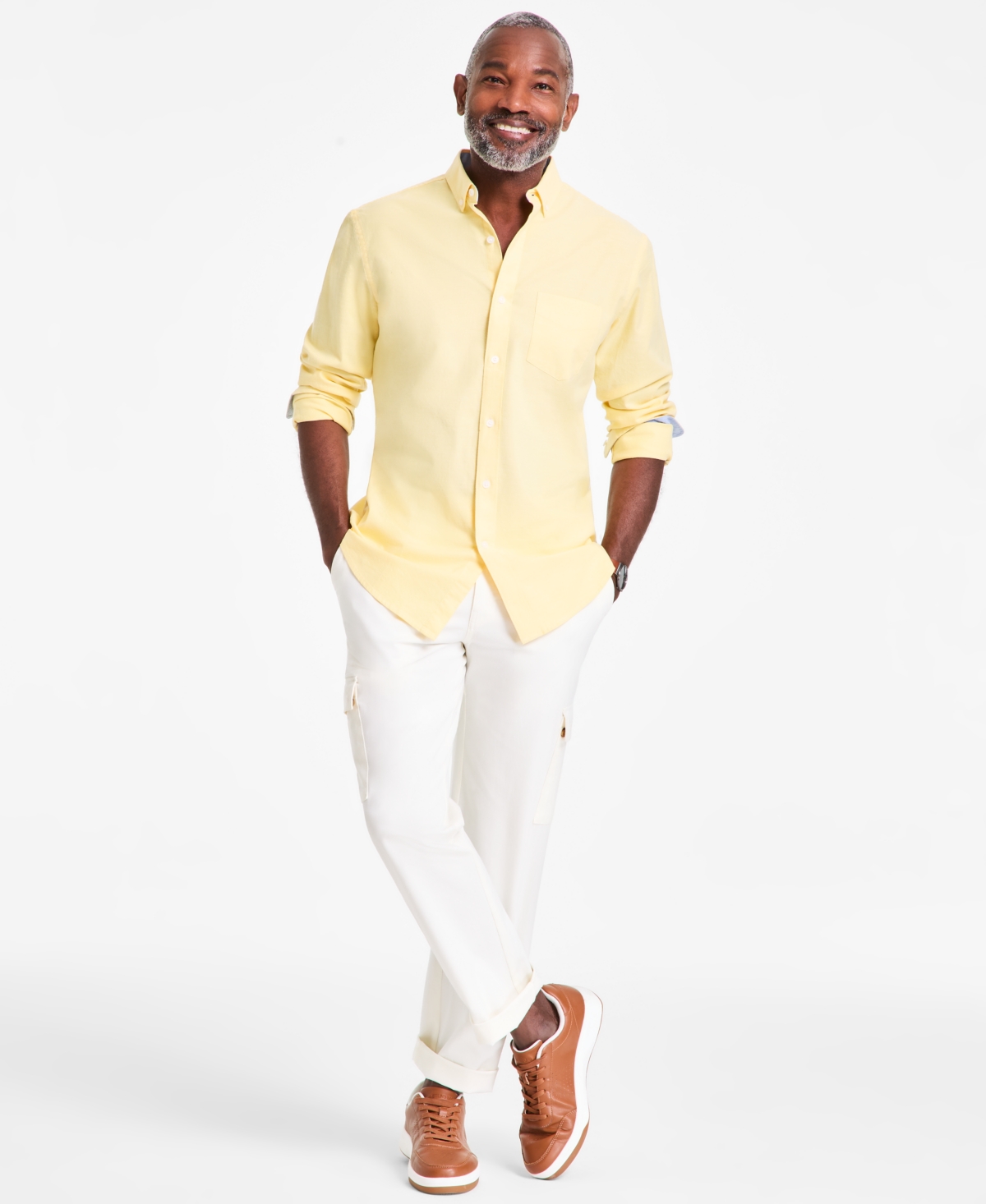 Club Room Men's Solid Oxford Shirt, Exclusively At Macy's In Blooming S