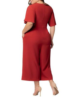 Plus Size Evelyn Cropped Wide Leg Jumpsuit