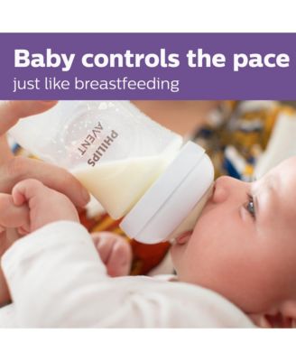 Natural Baby Bottle With Natural Response Nipple, Clear, 9oz, 4pk