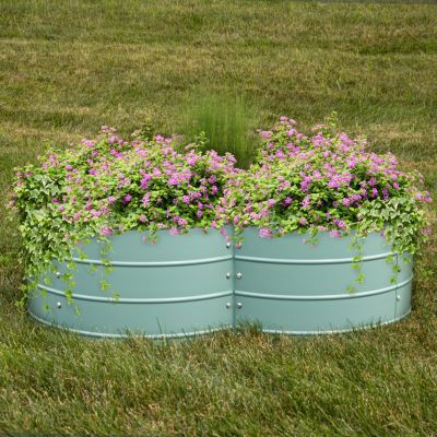 Galvanized Steel 4-Leaf Clover-Shaped Raised Garden Bed