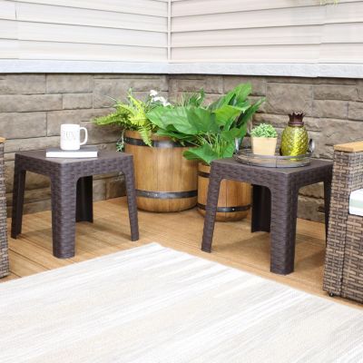 18" Square Polypropylene Indoor/Outdoor Patio Side Table