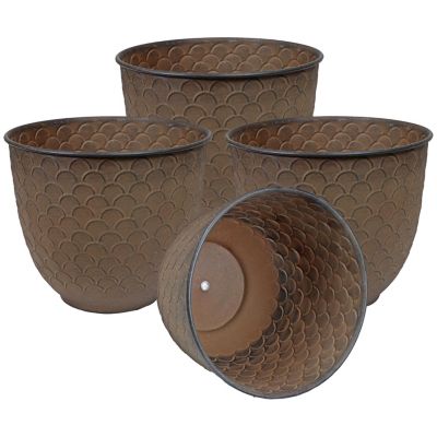 Dinah Metal Indoor or Outdoor Planter with Drainage Hole - 12.5 in