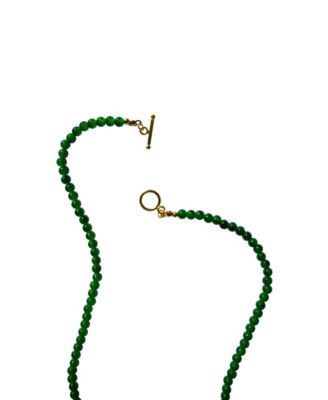 Forest — Green chalcedony beaded necklace