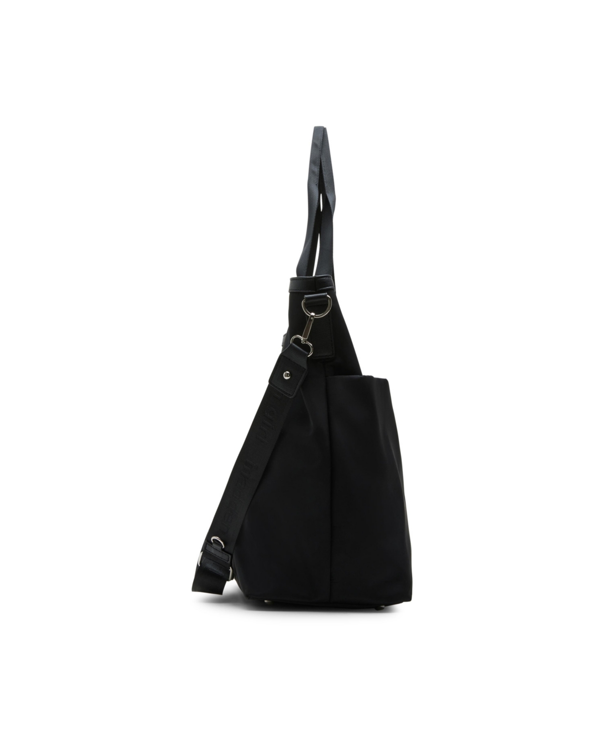 Madden Girl Polyester Small Weekender Duffle Bag With Pouch In Black